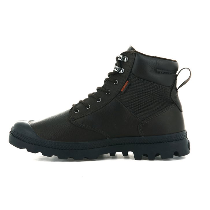 Palladium Pampa Shield WP+ LTH Women's Boots Black | UK E359-TZE